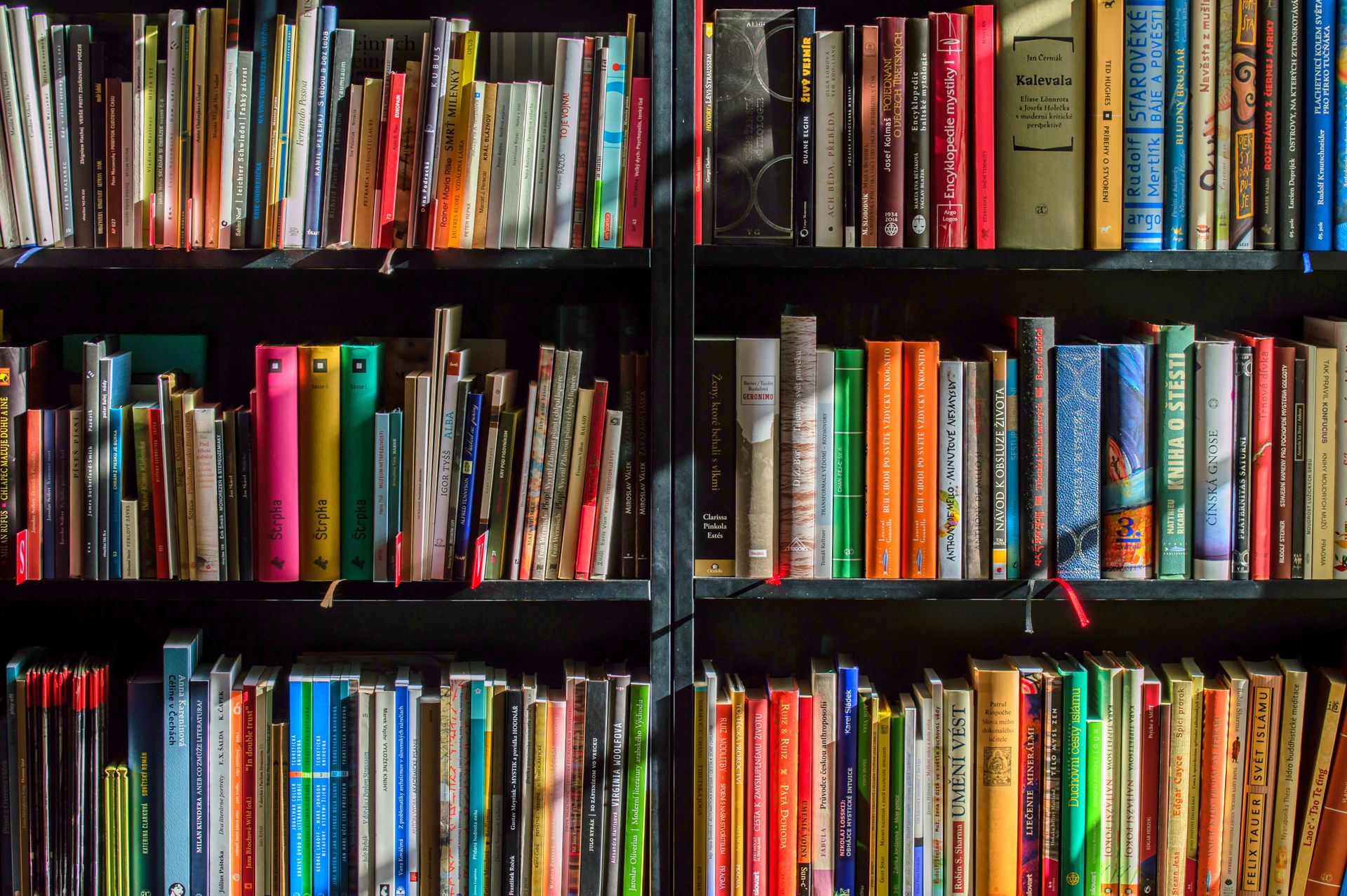 Shelf of bound law reports in the office library